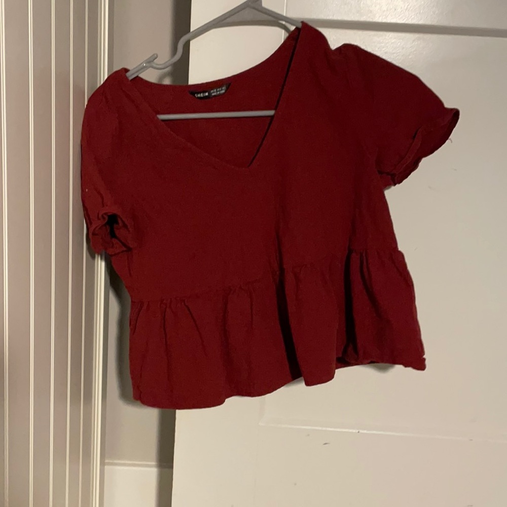v neck flair top
